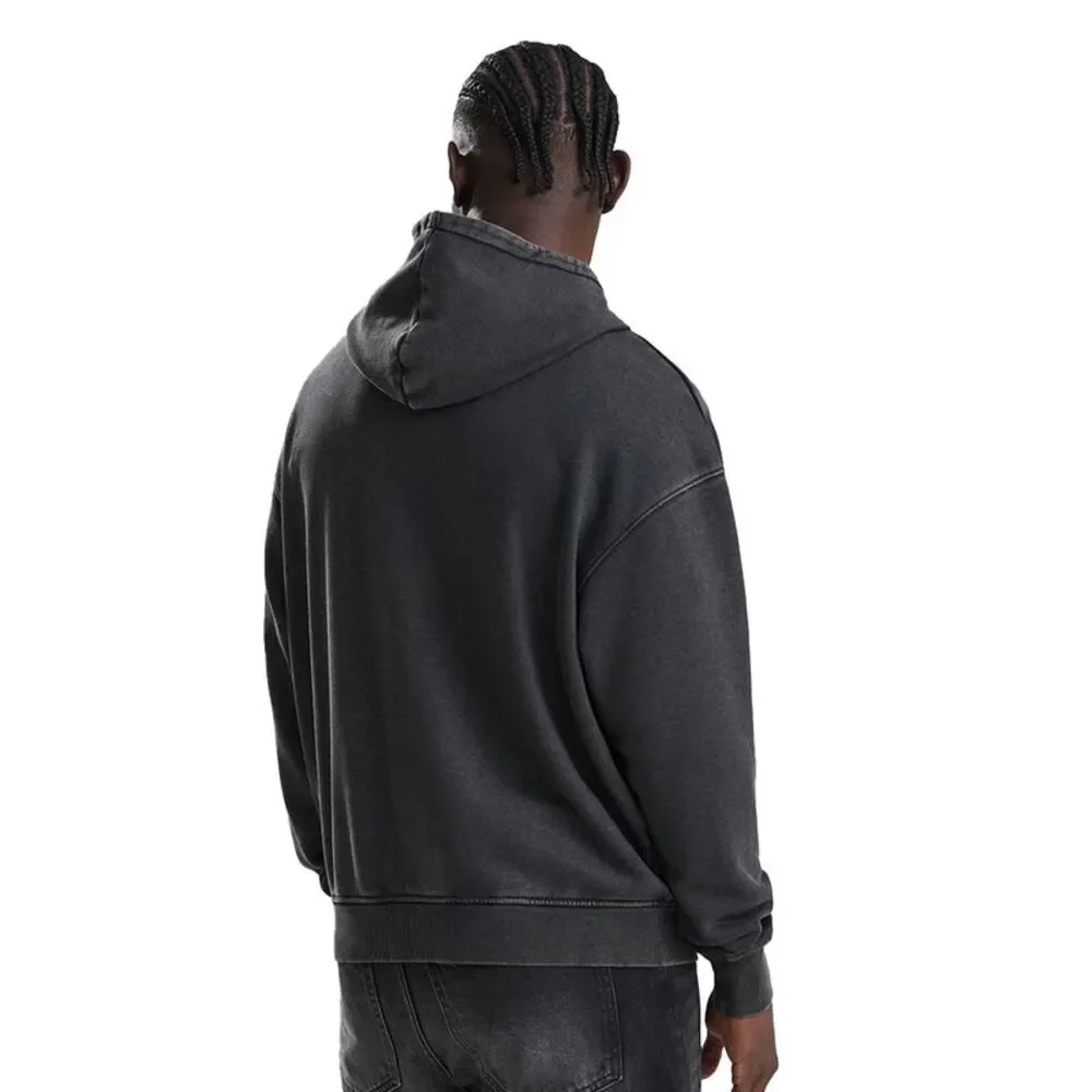 Awdis Mens Just Hoods Vintage Wash Hoodie / Black - Picture 4 of 4